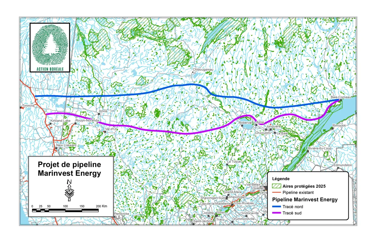 Energy company proposes two routes for pipeline in northern Quebec