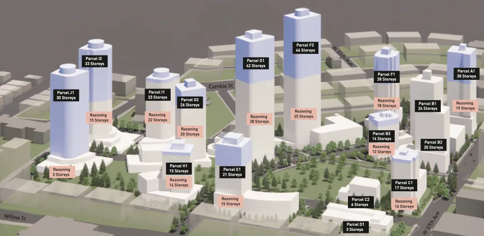 First Nations, Aquilini propose building height increases on Heather Lands site