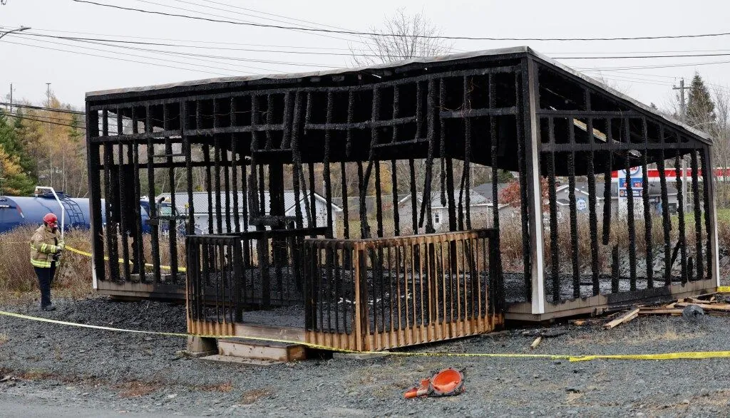 Fire guts structure on Caldwell Road in Cole Harbour